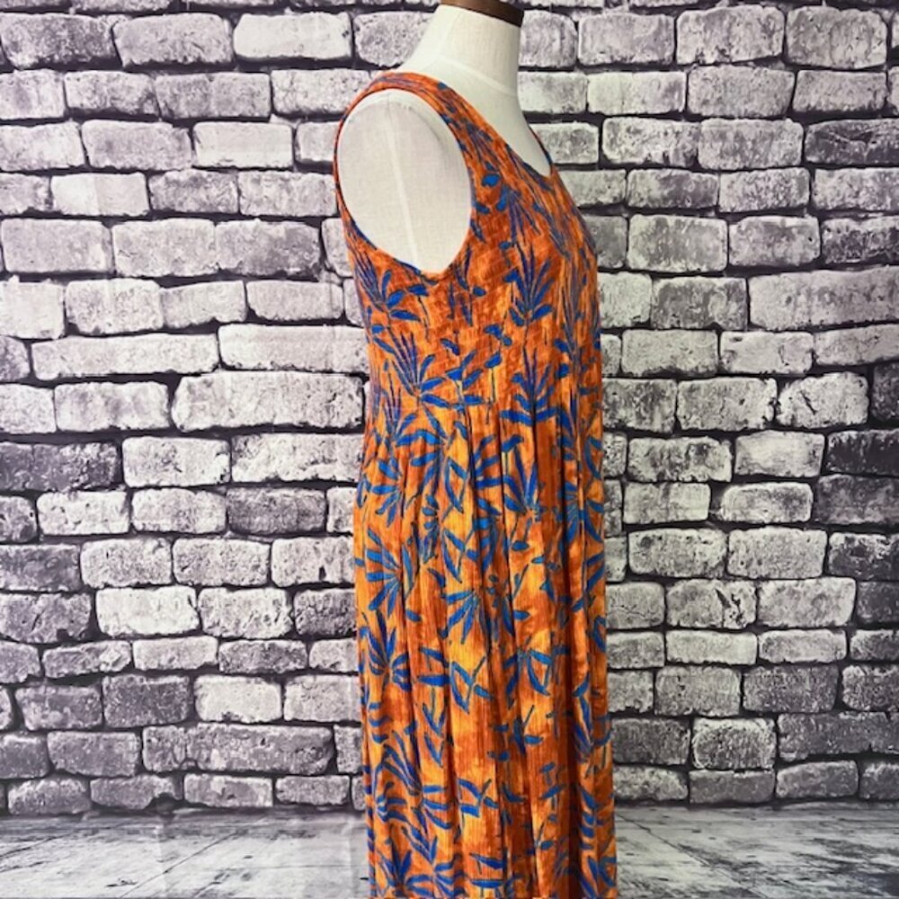 Mirror Image Orange & Blue Scoop Neck Dress/Cover Up Size L - Picture 8 of 10